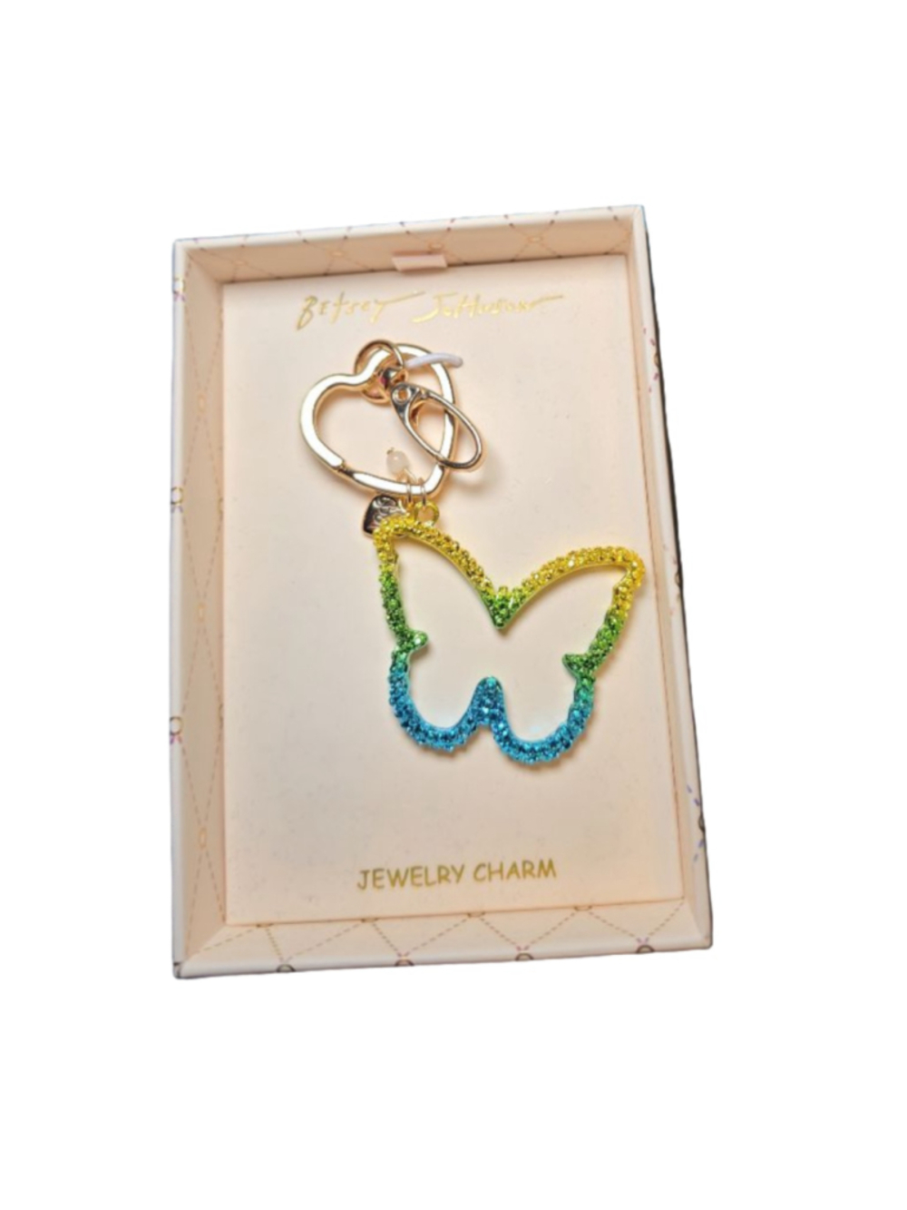 Betsey Johnson Butterfly Charm Blue Green